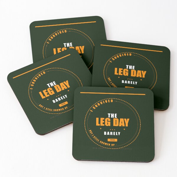 Item preview, Leg Day Survivor Barely But Still Showed Up Fitness Badge designed and sold by Mega-Shopping.