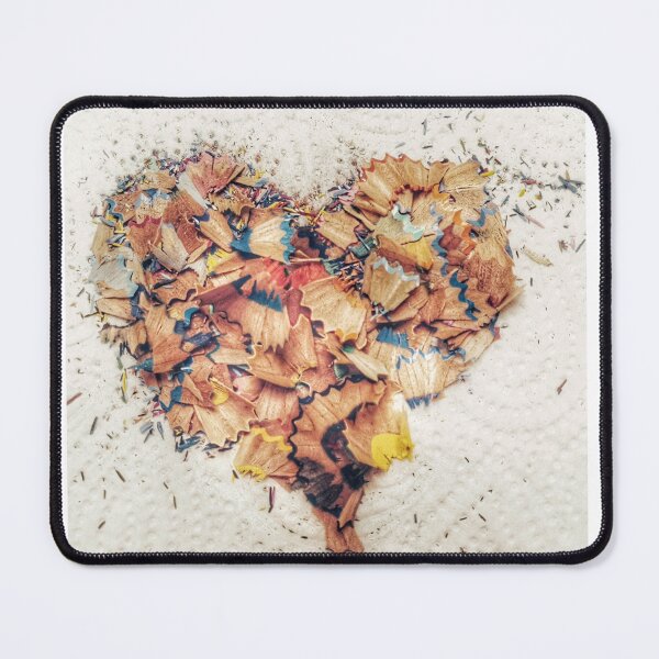 Item preview, heart of many colours- creative, mixed media pencil shavings art. designed and sold by simplyart767.