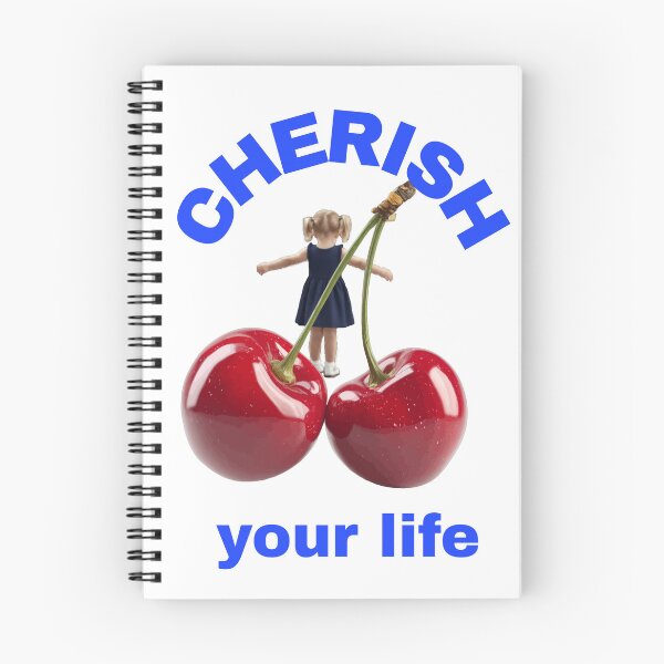 Item preview, Cherish Your Life – Girl on Cherries Inspirational Art designed and sold by Inka Moon Design.