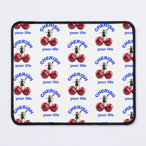 Item preview, Cherish Your Life – Girl on Cherries Inspirational Art designed and sold by Inka Moon Design.