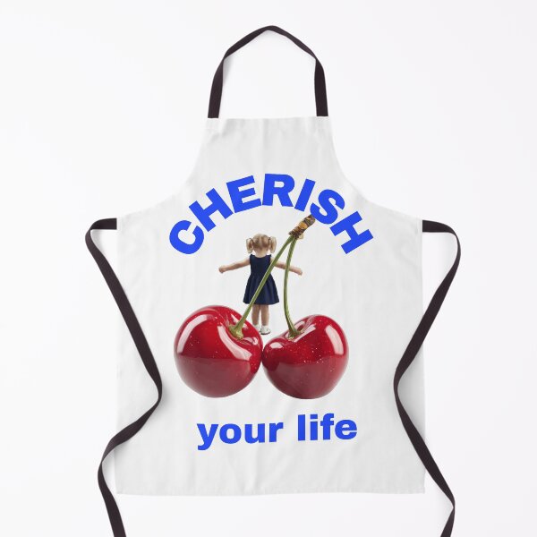 Item preview, Cherish Your Life – Girl on Cherries Inspirational Art designed and sold by Inka Moon Design.