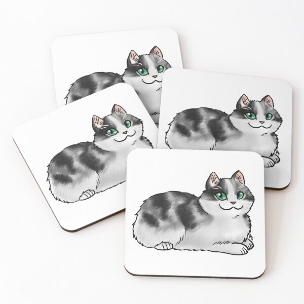 Item preview, Cat - Cymric - Black and White No Tail designed and sold by Jennifer Stolzer.