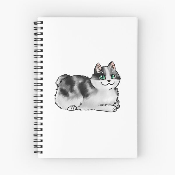 Item preview, Cat - Cymric - Black and White Bobtail designed and sold by Jennifer Stolzer.