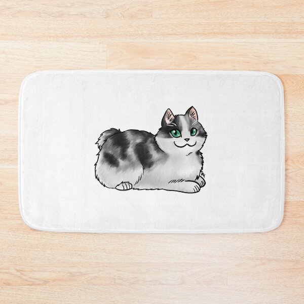 Item preview, Cat - Cymric - Black and White Bobtail designed and sold by Jennifer Stolzer.