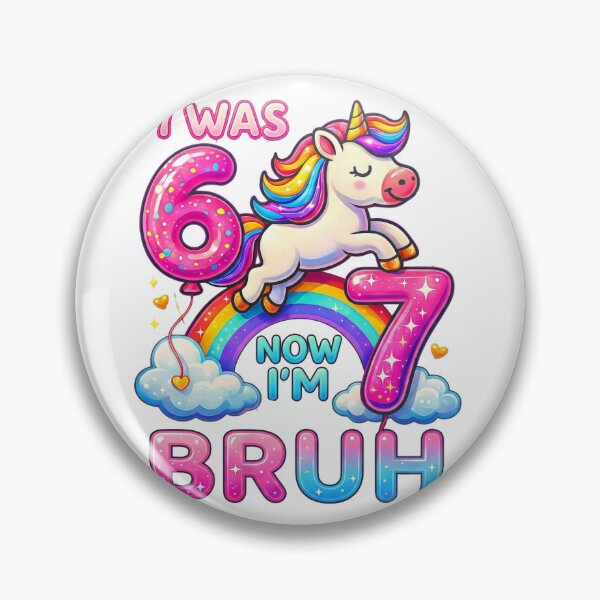 Item preview, I Was 6, Now I'm 7 - Cute Pastel Kawaii 7th Birthday Celebration T-Shirt Design designed and sold by DoodloraStudio.