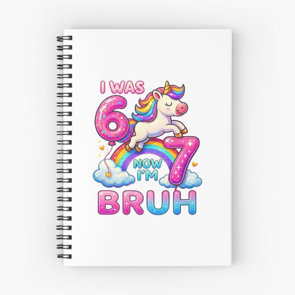 Item preview, I Was 6, Now I'm 7 - Cute Pastel Kawaii 7th Birthday Celebration T-Shirt Design designed and sold by DoodloraStudio.
