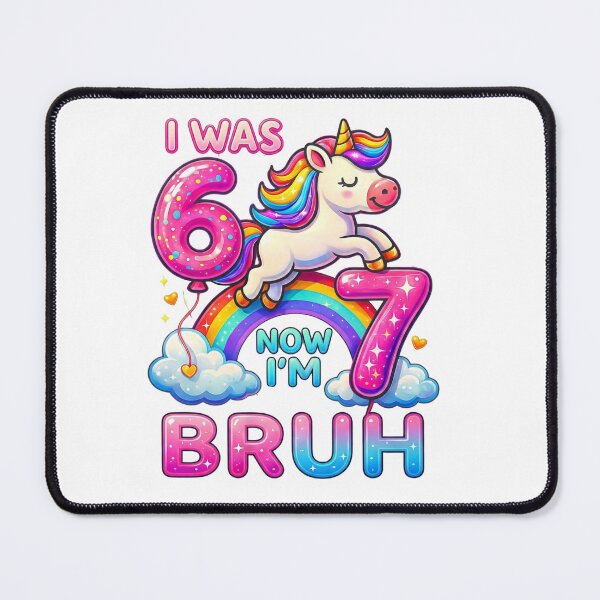 Item preview, I Was 6, Now I'm 7 - Cute Pastel Kawaii 7th Birthday Celebration T-Shirt Design designed and sold by DoodloraStudio.
