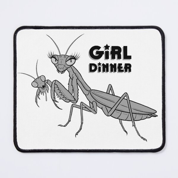 Item preview, Girl Dinner Praying Mantis Femini Meme designed and sold by RedLine154.