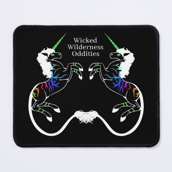 Item preview, White Rampant Rainbow Unicorn - Wicked Wilderness designed and sold by Wicked-Oddities.
