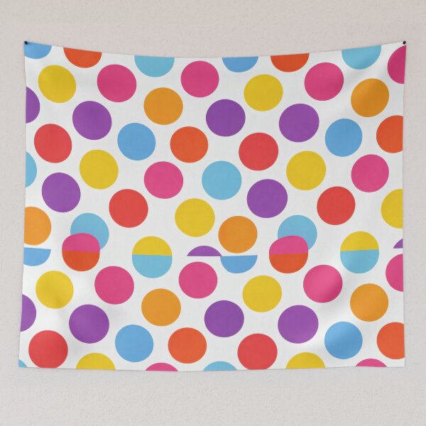 Item preview, 60s Mod Colorful Polka Dot Retro Pattern designed and sold by Ela Design Studio .