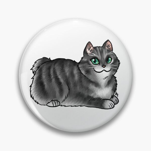 Item preview, Cat - Cymric - Silver Tabby Bobtail designed and sold by Jennifer Stolzer.