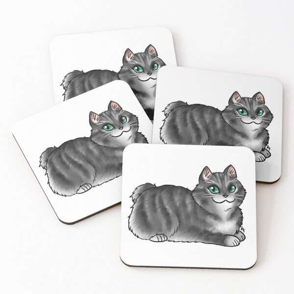 Item preview, Cat - Cymric - Silver Tabby Bobtail designed and sold by Jennifer Stolzer.