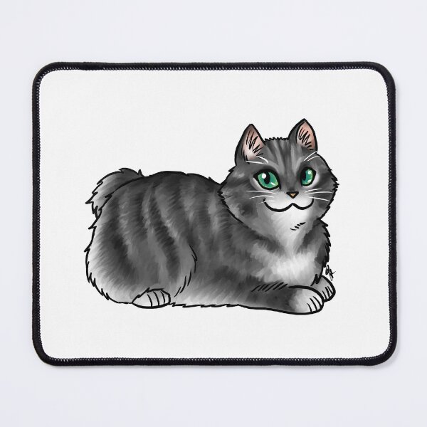 Item preview, Cat - Cymric - Silver Tabby Bobtail designed and sold by Jennifer Stolzer.