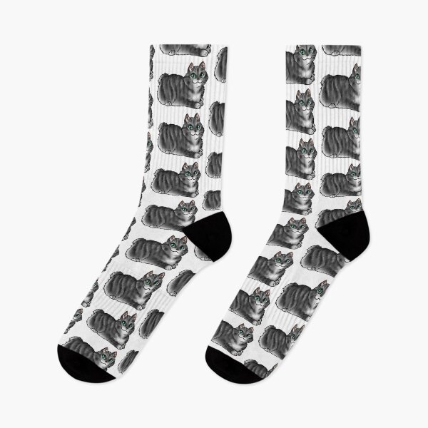 Item preview, Cat - Cymric - Silver Tabby Bobtail designed and sold by Jennifer Stolzer.