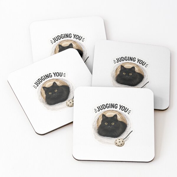 Item preview, Judging You Black Cat Sticker designed and sold by lumar23.