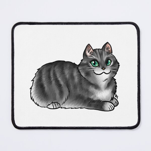 Item preview, Cat - Cymric - Silver Tabby No Tail designed and sold by Jennifer Stolzer.