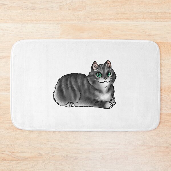 Item preview, Cat - Cymric - Silver Tabby No Tail designed and sold by Jennifer Stolzer.