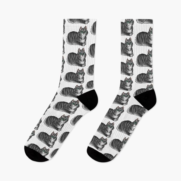 Item preview, Cat - Cymric - Silver Tabby No Tail designed and sold by Jennifer Stolzer.