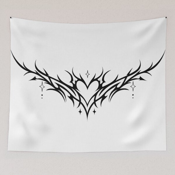 Item preview, Heart with stars. Tribal Cybergoth designed and sold by Tribalgothss.