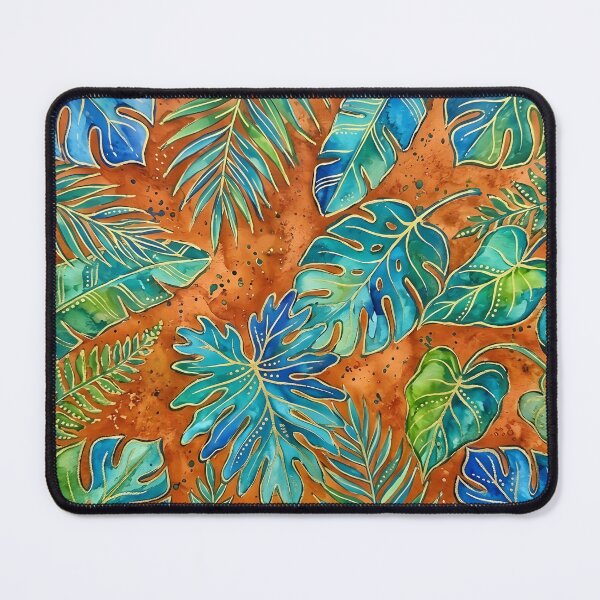 Item preview, Blue and Green Tropical Leaves designed and sold by GraphicsClub.