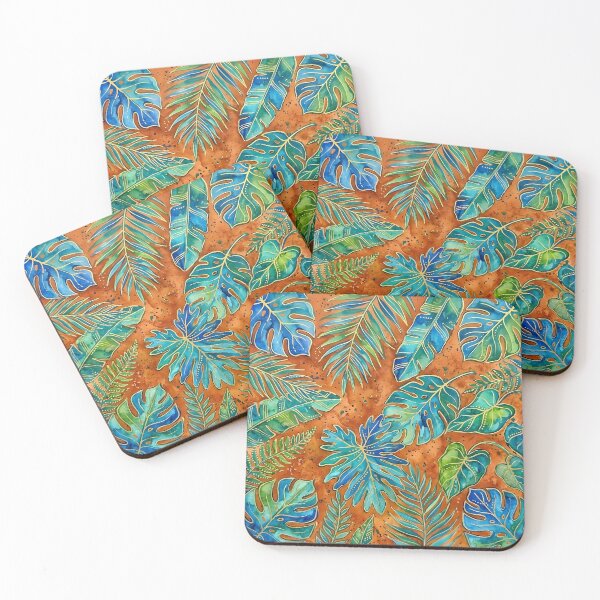 Item preview, Blue and Green Tropical Leaves designed and sold by GraphicsClub.