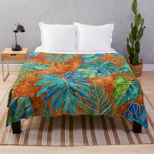 Item preview, Blue and Green Tropical Leaves designed and sold by GraphicsClub.