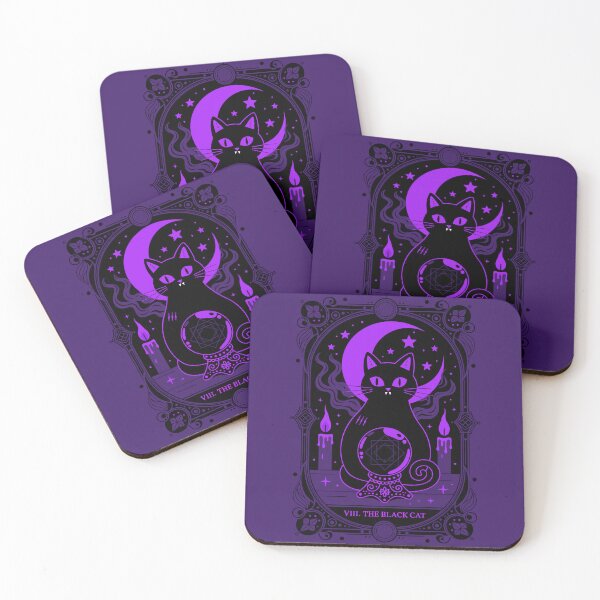Item preview, Gothic Black Cat Tarot Sticker designed and sold by inkfusionhub99.