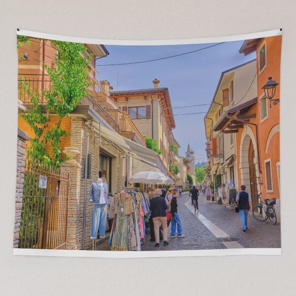 Item preview, Colourful Shopping Street in Bardolino designed and sold by Violaman.