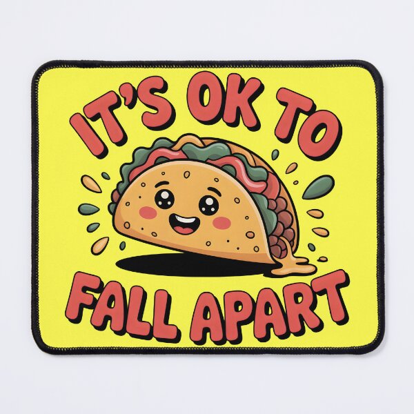 Item preview, It's Ok to Fall Apart | Taco Funny Mental Health Awareness Shirt designed and sold by Milosstudio.
