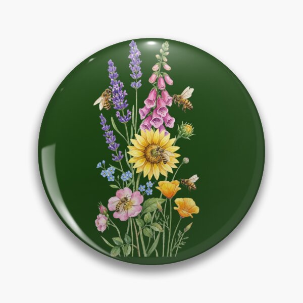 Item preview, Watercolor Bees collecting Nectars and Pollinating designed and sold by TB-73.