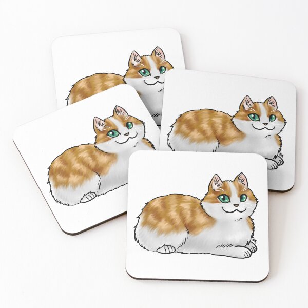 Item preview, Cat - Cymric - Orange Tabby No Tail designed and sold by Jennifer Stolzer.