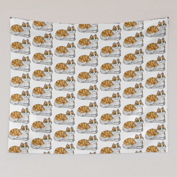 Item preview, Cat - Cymric - Orange Tabby No Tail designed and sold by Jennifer Stolzer.