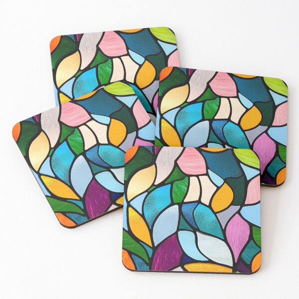 Item preview, Organic Leaf Petal Stained Glass Abstract Photo Texture designed and sold by DigitaICraft.