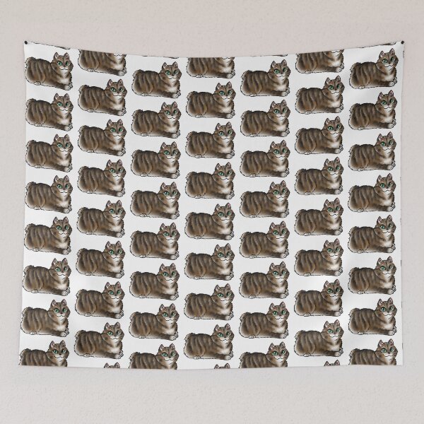 Item preview, Cat - Cymric - Brown Tabby Bobtail designed and sold by Jennifer Stolzer.
