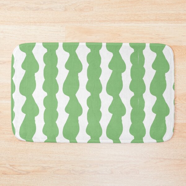 Item preview, Minimalist Green Wavy Stripes designed and sold by Kazewalk.