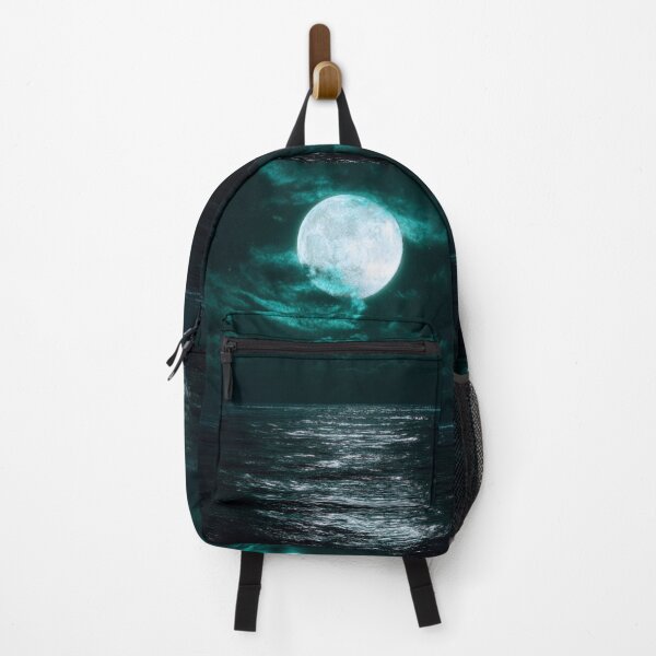 Item preview, Full moon night time sky over the ocean with clouds designed and sold by dcrc.