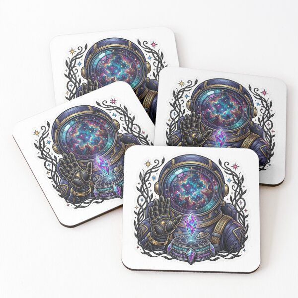 Item preview, Cosmic Astronaut Galaxy Crystal Space Art designed and sold by JeevanStickers.