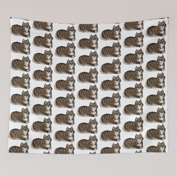Item preview, Cat - Cymric - Brown Tabby No Tail designed and sold by Jennifer Stolzer.