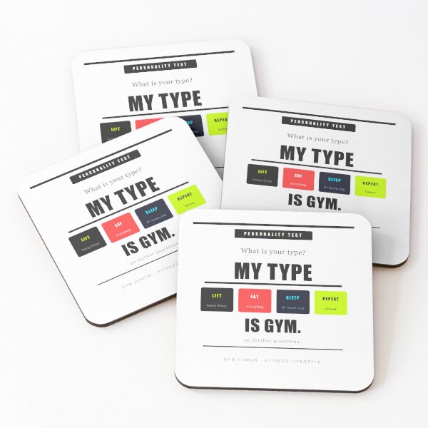 Item preview, My Personality Type Is Gym Funny Fitness Humor Lift Eat Sleep designed and sold by Mega-Shopping.