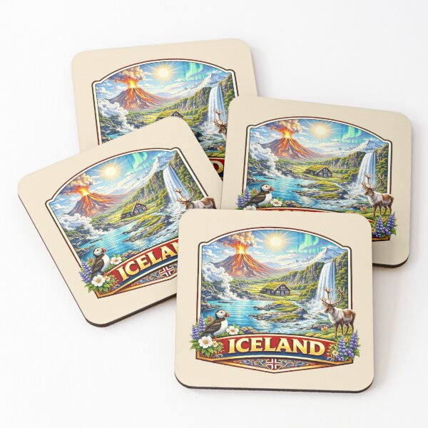 Item preview, Iceland - Volcano, Waterfall and Arctic Landscape designed and sold by Myra365Art.