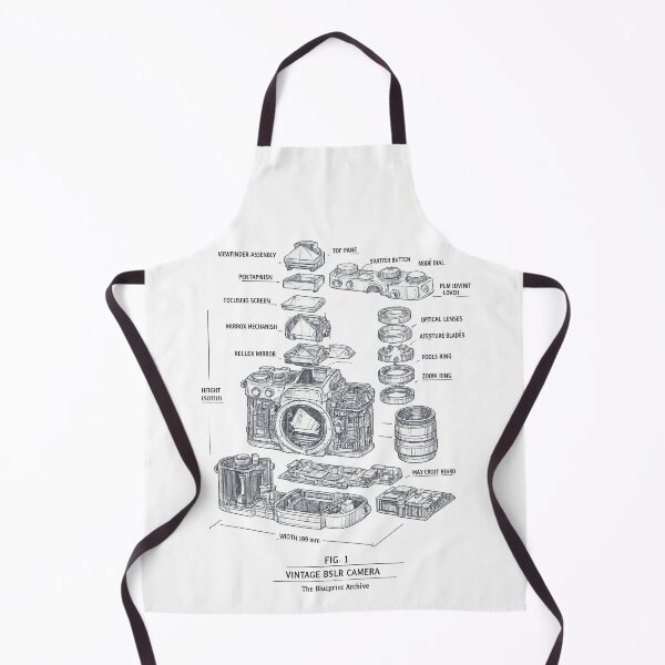 Item preview, Vintage DSLR Camera Anatomy - Photography Blueprint Schematic designed and sold by The Blueprint Archive.