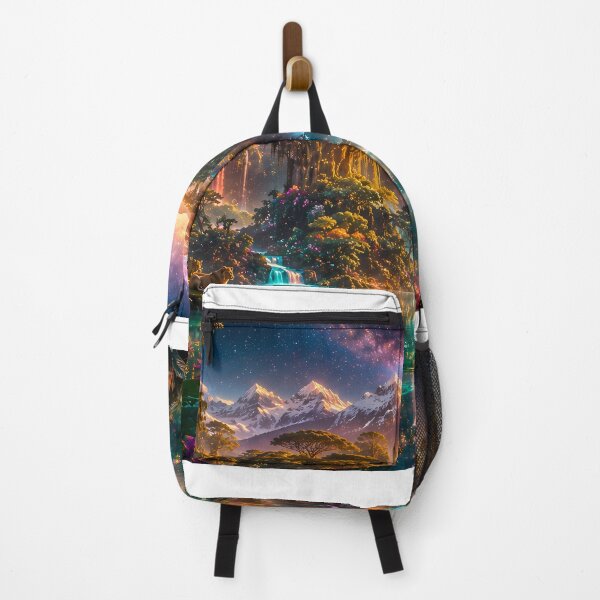 Item preview, The Last Paradise — Impossible African Eden Waterfall Wildlife — Hyper-Surrealist Nature Landscape Art" designed and sold by Bossygraphicske.