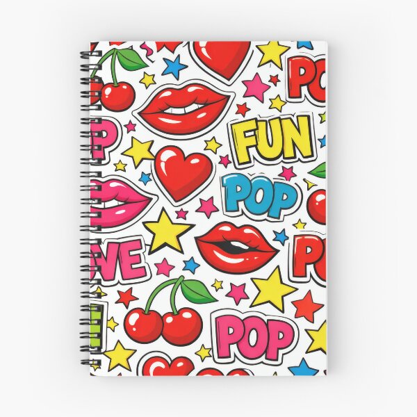 Item preview, Retro Comic Book Pop Art Lips and Cherries Pattern designed and sold by Ela Design Studio .