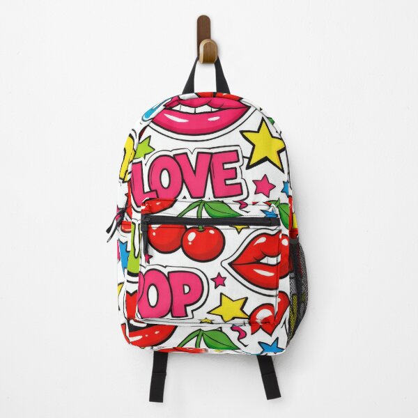 Item preview, Retro Comic Book Pop Art Lips and Cherries Pattern designed and sold by Ela Design Studio .