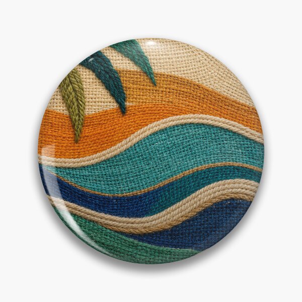 Item preview, Tropical Coastal Jute Waves And Palm Textile Background designed and sold by frumixart.