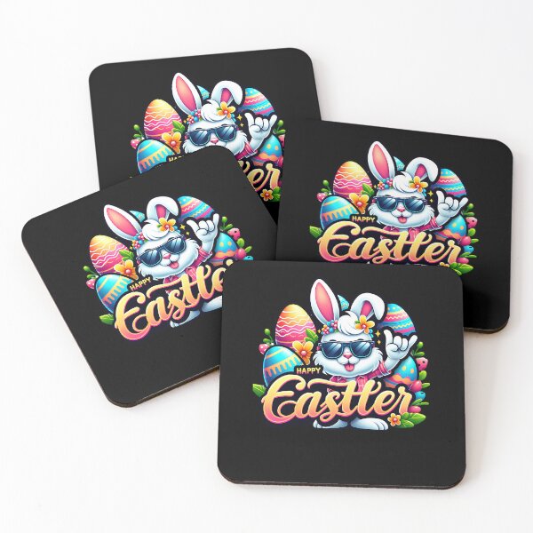 Item preview, Happy Easter Cool Bunny designed and sold by FreshPixelArt.