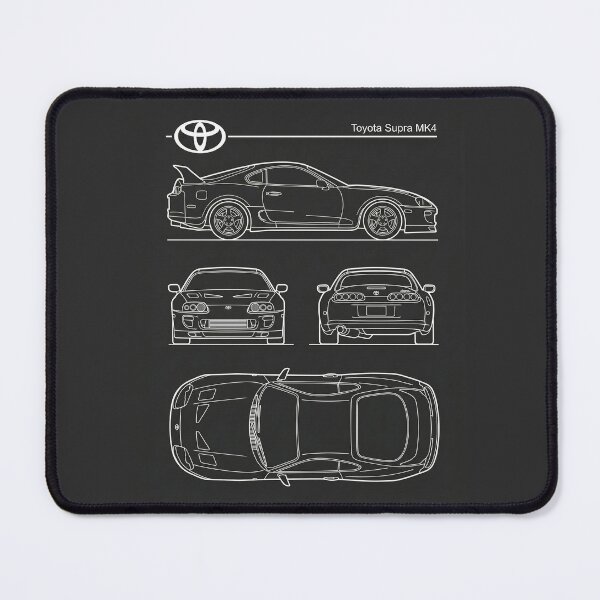 Item preview, Toyota Supra MK4 Blueprint JDM Legend Sport Car Outline designed and sold by Motorline44.