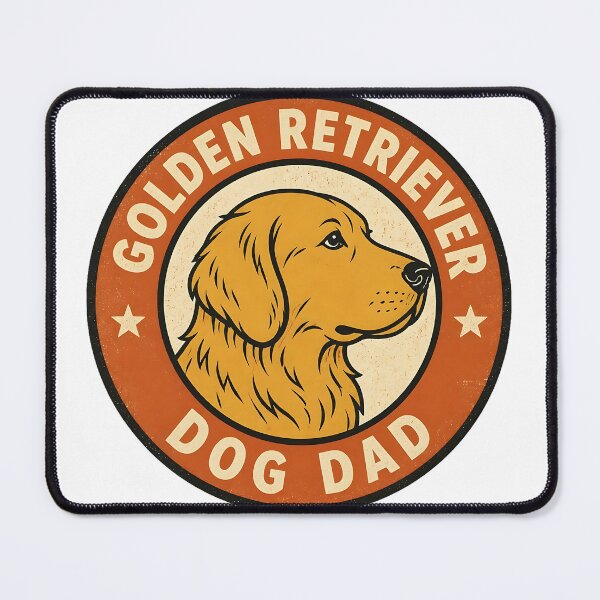 Item preview, Golden Retriever Service and Repair - Vintage Dog Dad Garage Badge designed and sold by Breed And Build.