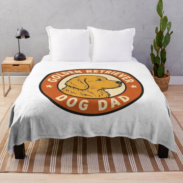 Item preview, Golden Retriever Service and Repair - Vintage Dog Dad Garage Badge designed and sold by Breed And Build.