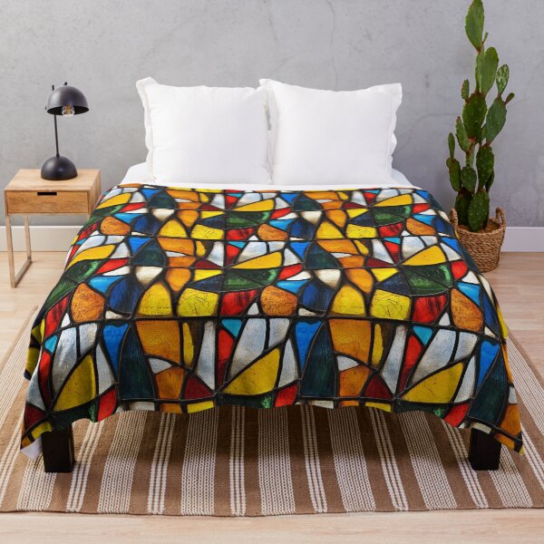 Item preview, Vintage Geometric Stained Glass Abstract Photo Texture designed and sold by DigitaICraft.